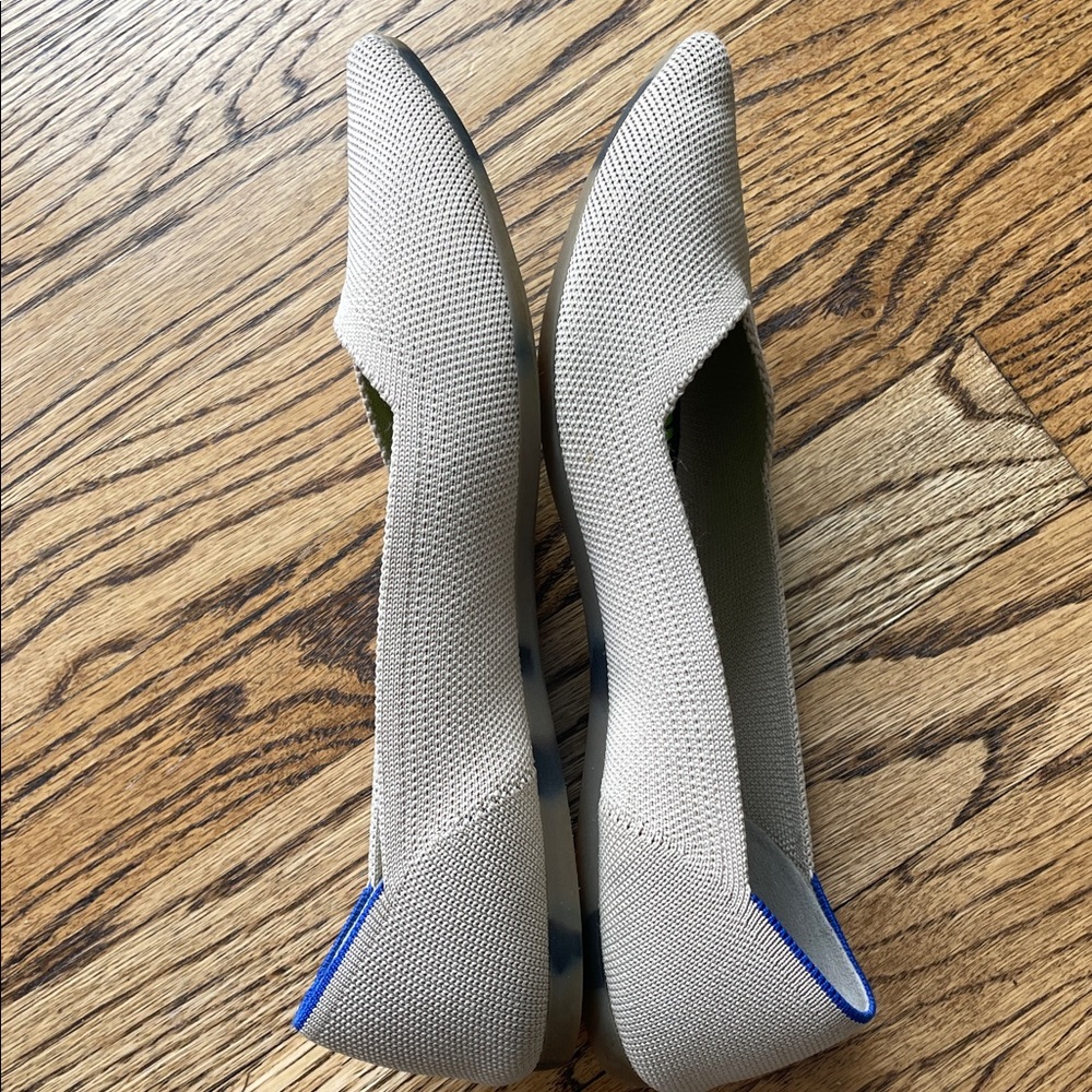 Rothy's Beige and Blue Pointed Flats - Picture 6 of 9